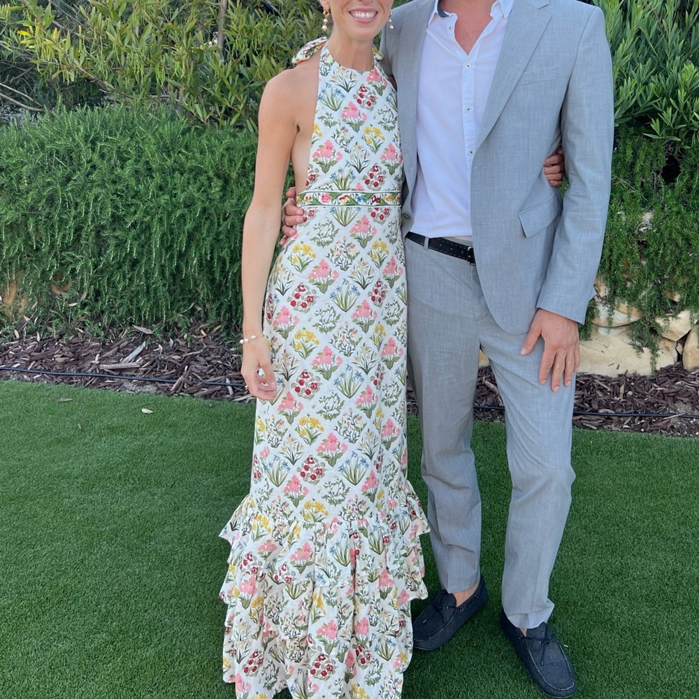 Agua by Agua Bendita Magnolia Linen Halter Dress - XS/Size 0/2